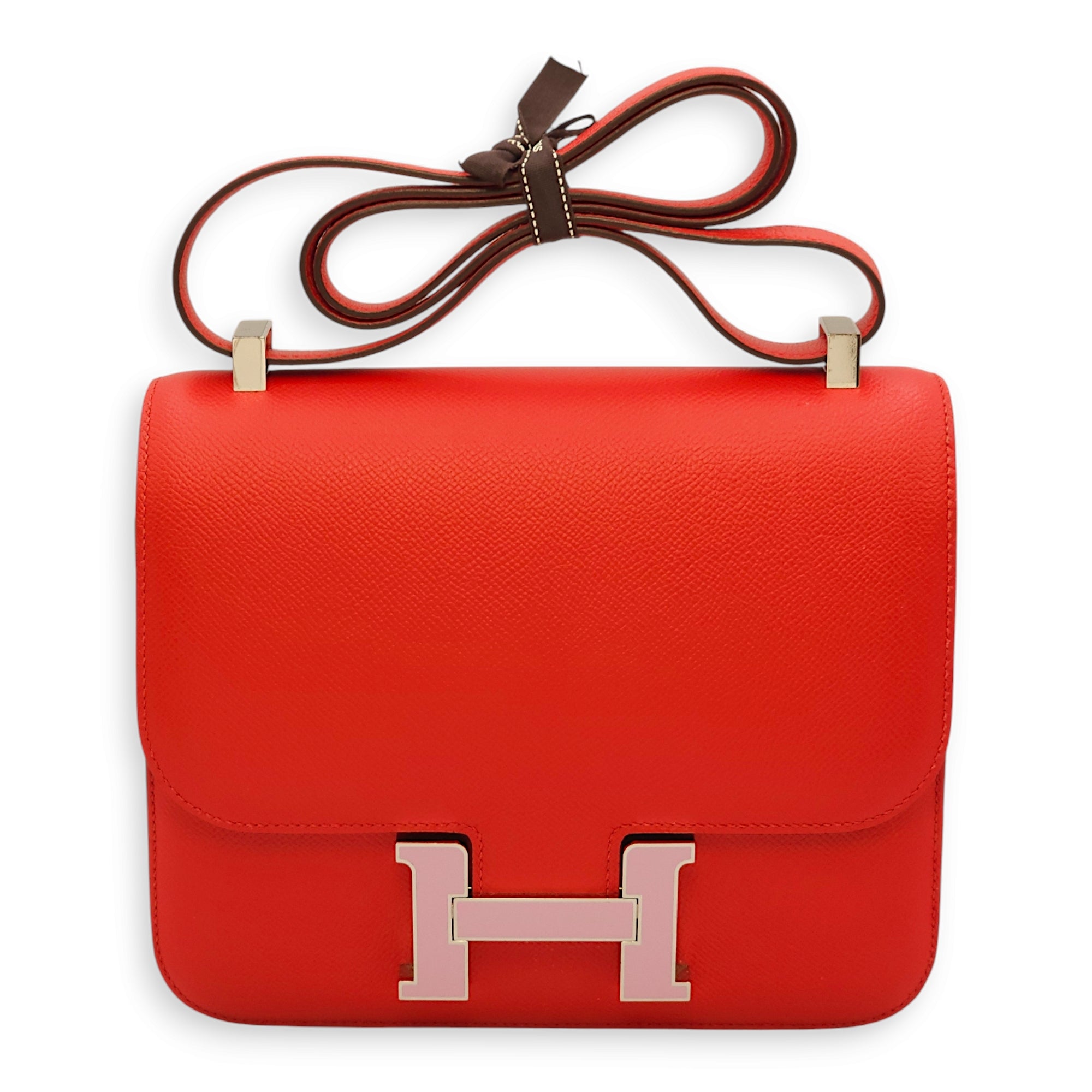 Constance 24 Rouge De Coeur in Epsom, Enamel hardware