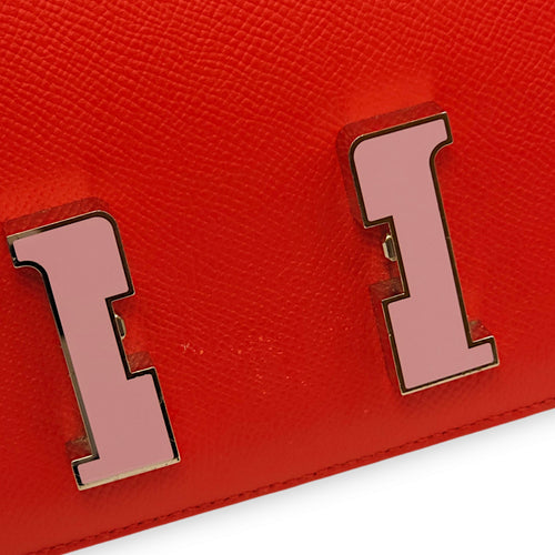 Constance 24 Rouge De Coeur in Epsom, Enamel hardware