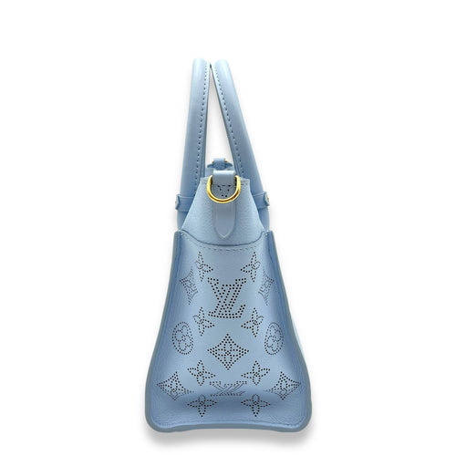 On My Side PM Blue Top Handle Bag in Calfskin Gold hardware CL2408-4432 4