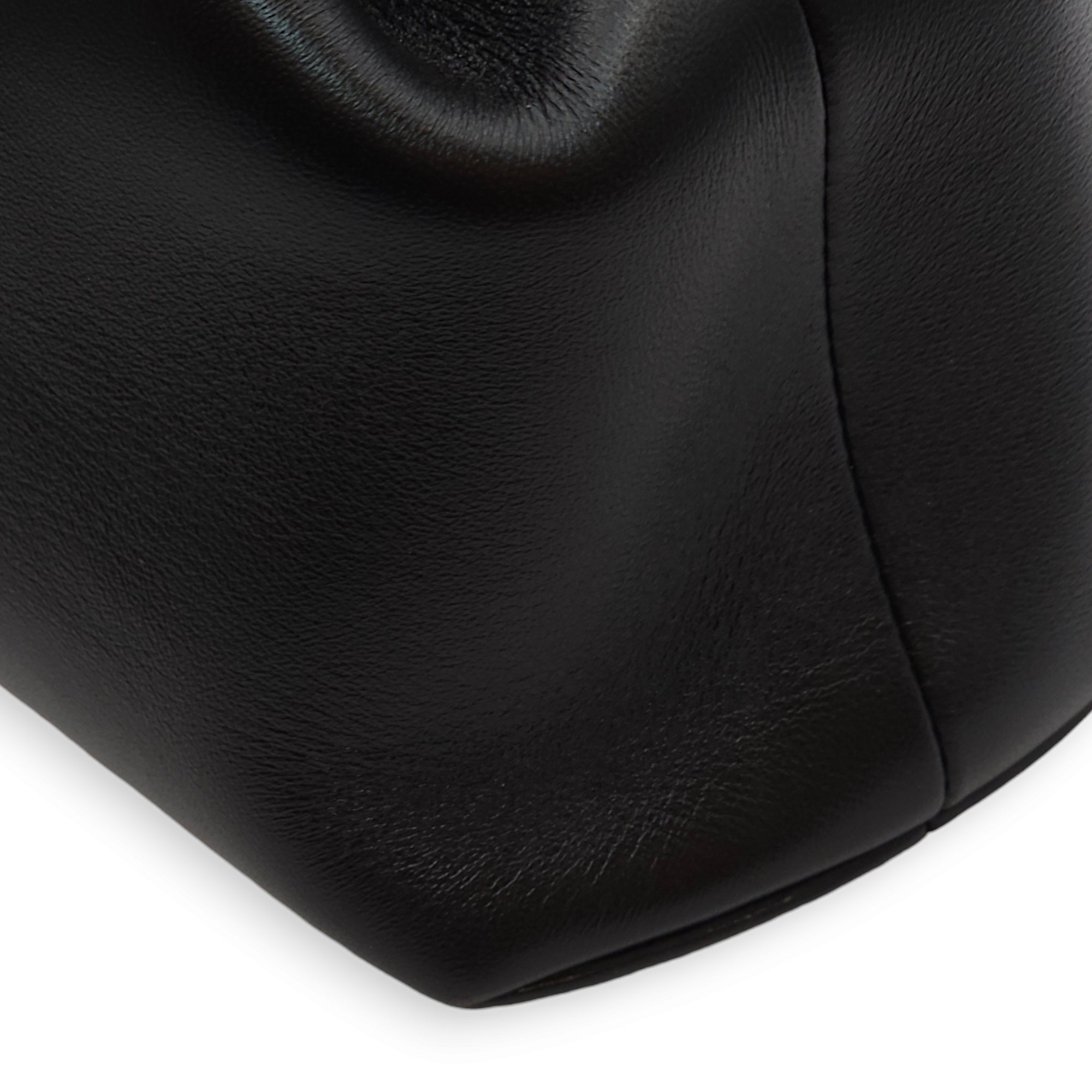 First Medium Black Shoulder Bag in Nappa Leather, Gold hardware