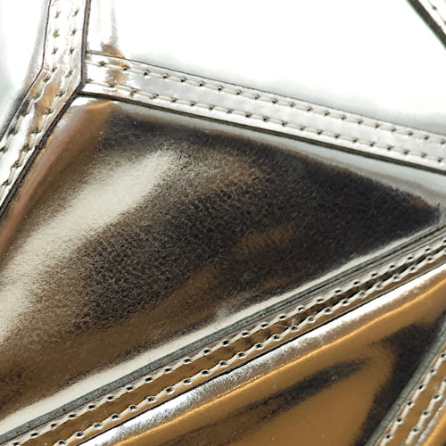 Midnight Swim Silver Clutch in Patent Leather, Palladium hardware