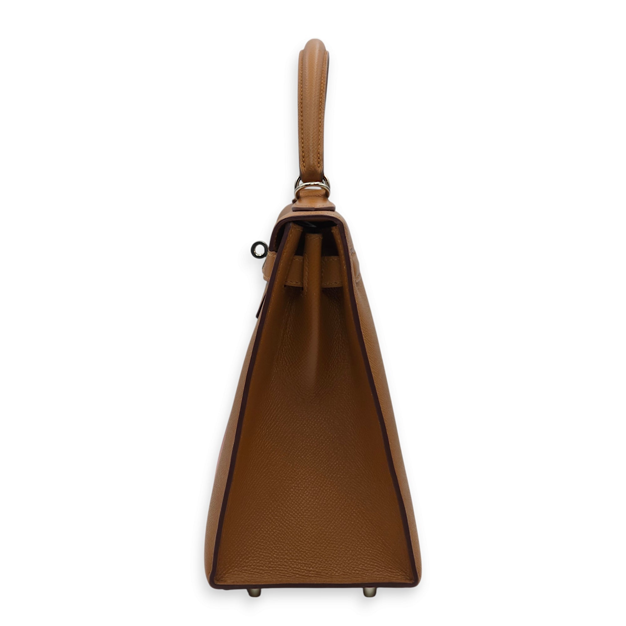 Sellier Kelly Letter H 28 Gold/Rouge H/Capucine in Epsom/Sombrero/Chevre Mysore Palladium hardware