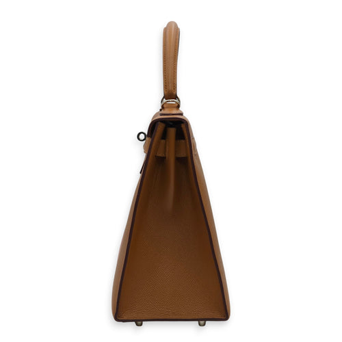 Sellier Kelly Letter H 28 Gold/Rouge H/Capucine in Epsom/Sombrero/Chevre Mysore Palladium hardware C91826A 3