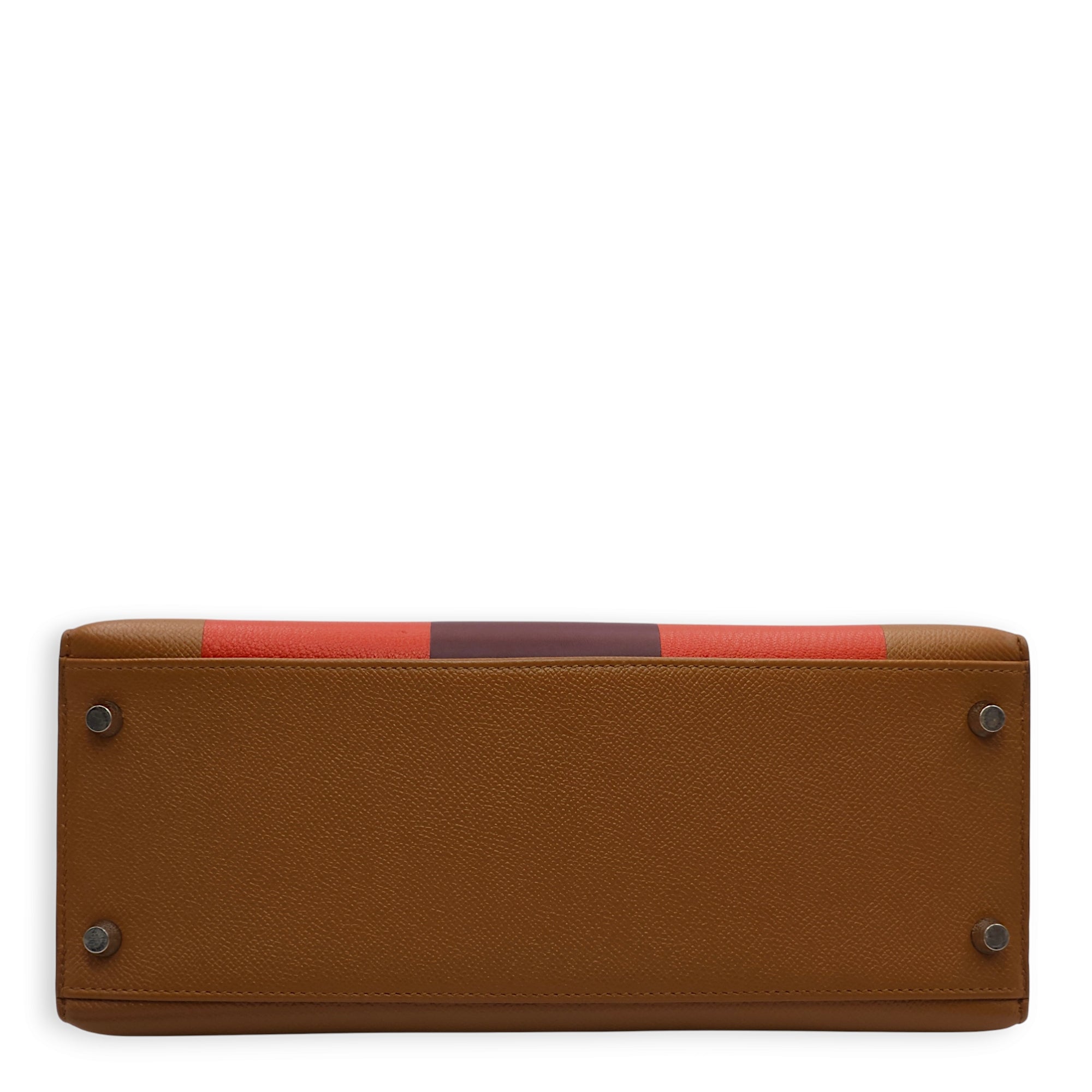 Sellier Kelly Letter H 28 Gold/Rouge H/Capucine in Epsom/Sombrero/Chevre Mysore Palladium hardware
