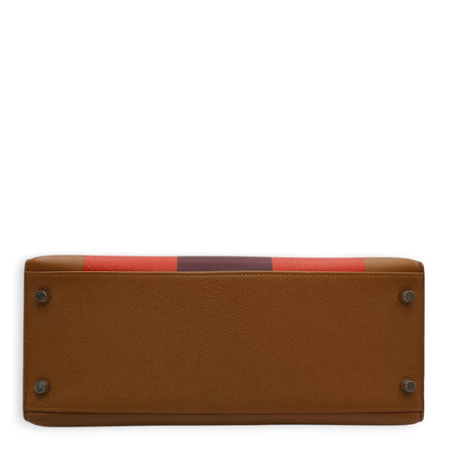 Sellier Kelly Letter H 28 Gold/Rouge H/Capucine in Epsom/Sombrero/Chevre Mysore Palladium hardware