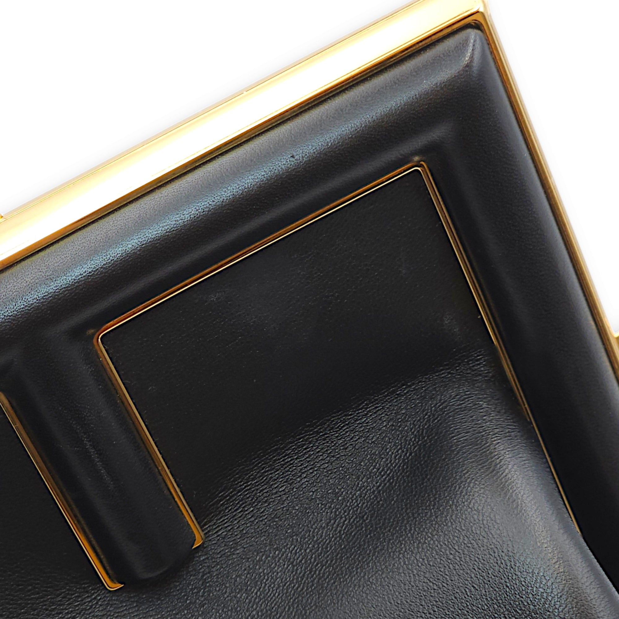 First Medium Black Shoulder Bag in Nappa Leather, Gold hardware