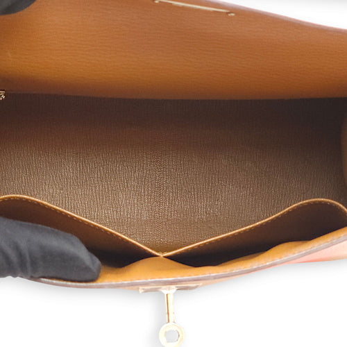 Sellier Kelly Letter H 28 Gold/Rouge H/Capucine in Epsom/Sombrero/Chevre Mysore Palladium hardware