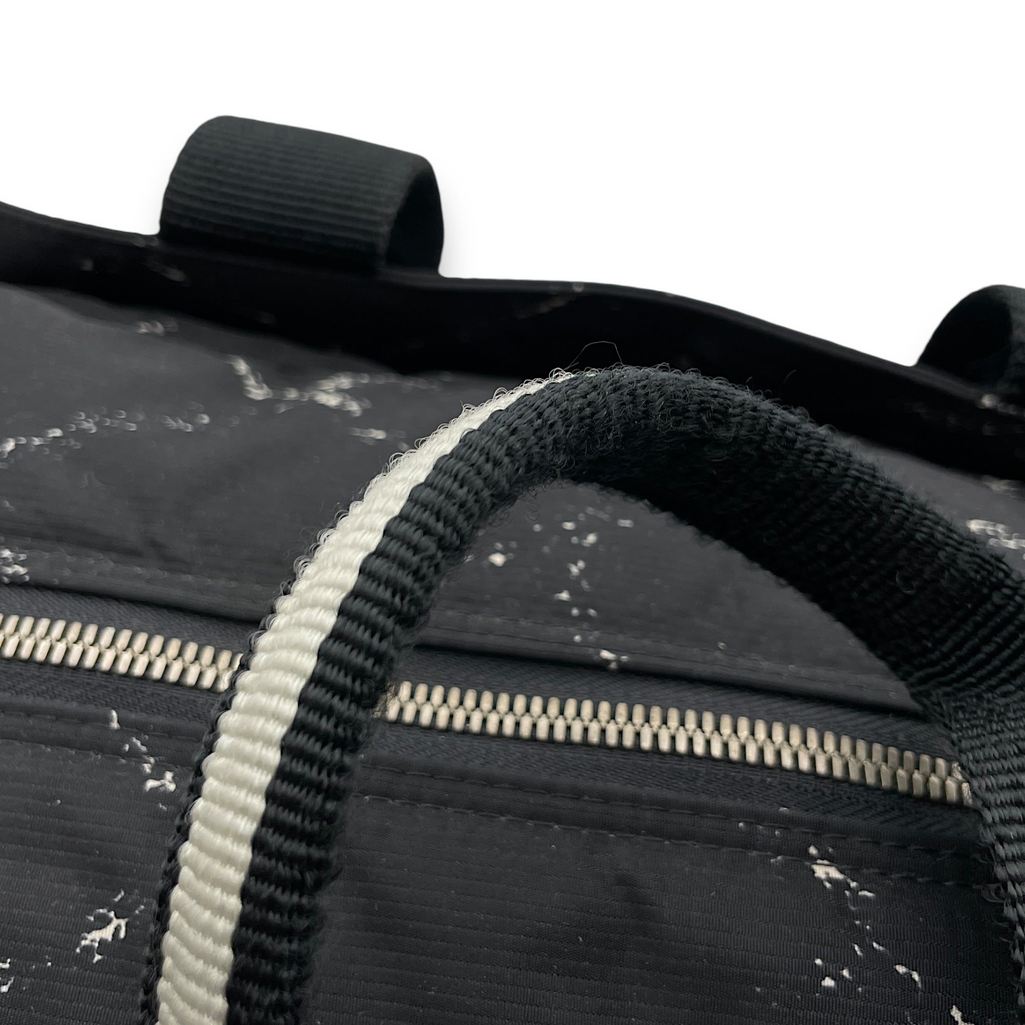 Quilted by the Sea  Others Black/White  Tote Bag in Nylon Palladium hardware C108160 8