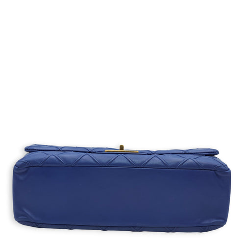 Seasonal Reissue Flap Royal Blue Shoulder Bag in Lambskin, Gold hardware