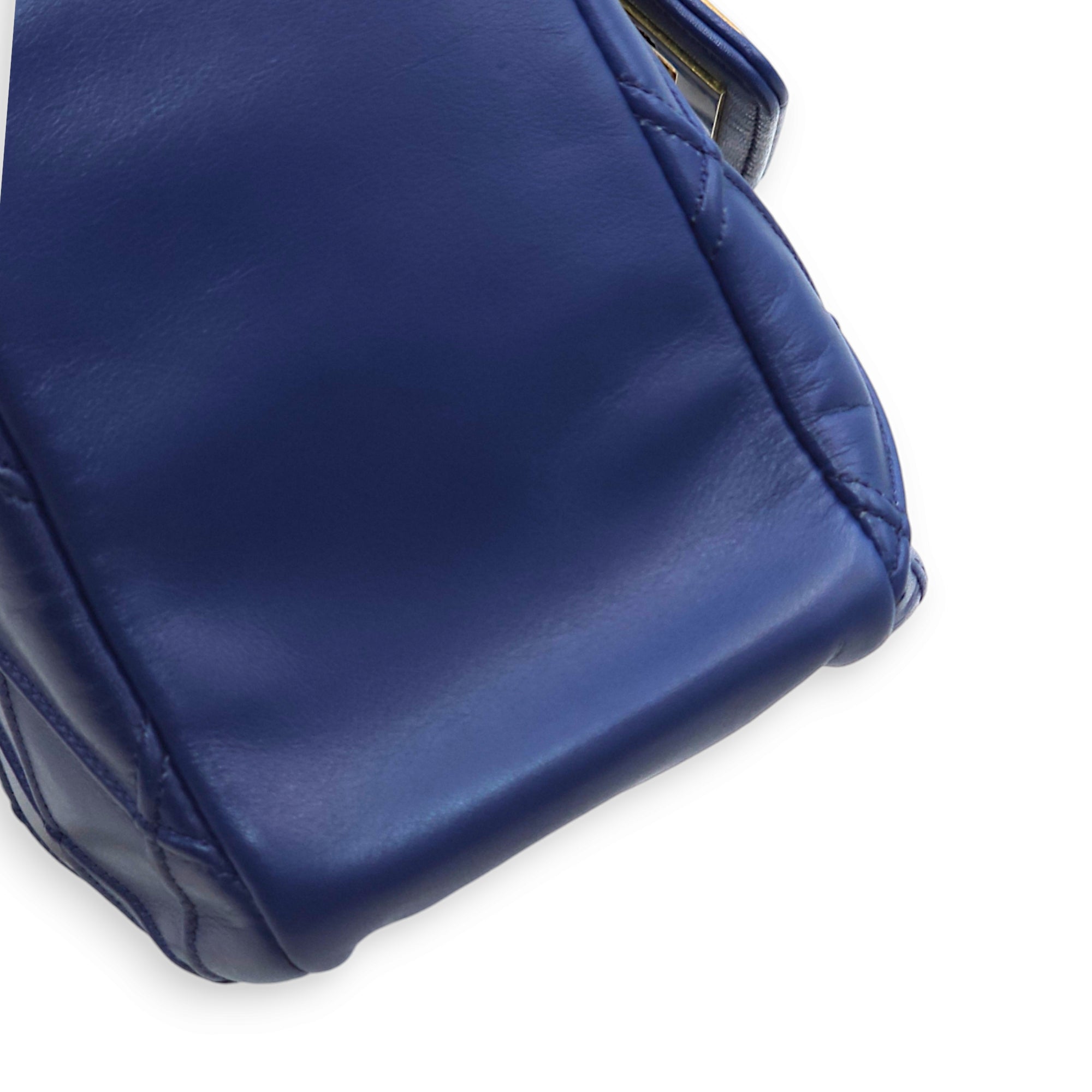 Seasonal Reissue Flap Royal Blue Shoulder Bag in Lambskin, Gold hardware