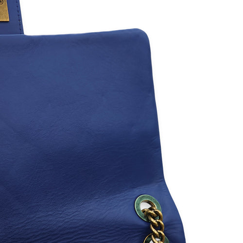 Seasonal Reissue Flap Royal Blue Shoulder Bag in Lambskin, Gold hardware