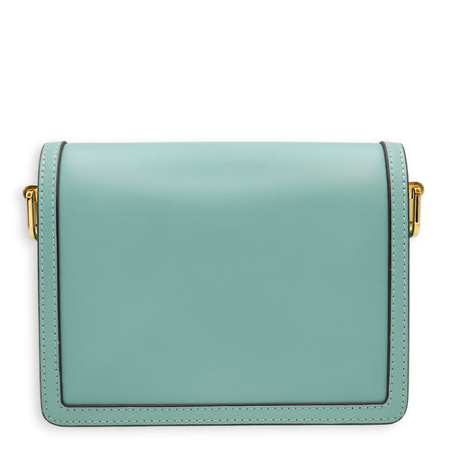 Dauphine Mini Blue Shoulder Bag in Calfskin, Gold hardware