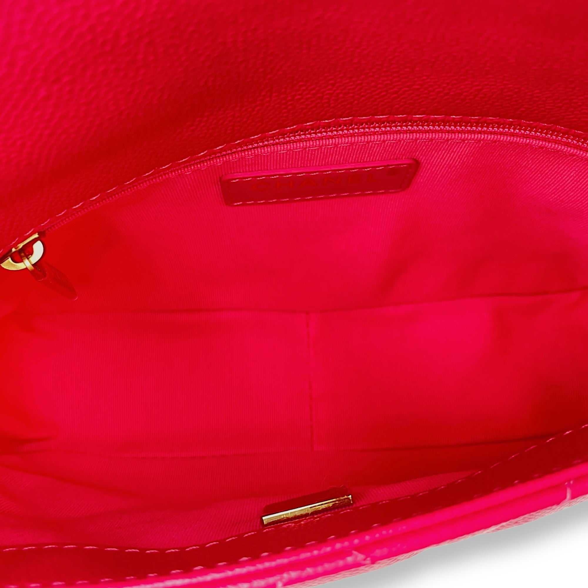 Melody Flap Pink Crossbody Bag in Caviar Leather Gold hardware C108255 7