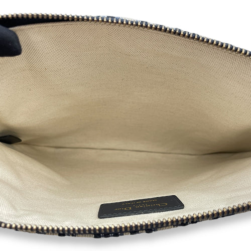 Night Kit and Eye Shade  Others Blue Oblique Pouch in Canvas Gold hardware