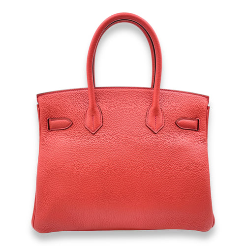 Birkin 30 Bougainvillier in Clemence, Gold hardware