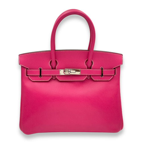 Birkin 30 Rose Tyrien/Rubis in Epsom, Palladium hardware