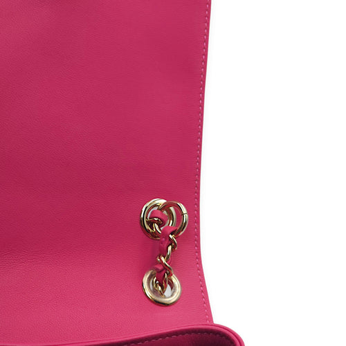 Mania Fuschia Pink Backpack in Lambskin, Gold hardware