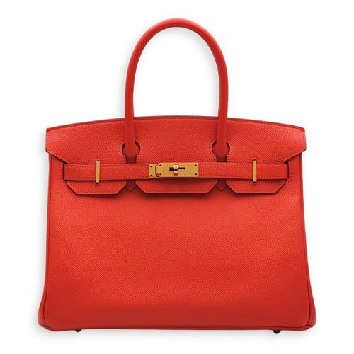 Birkin 30 Rose Jaipur in Epsom, Gold hardware