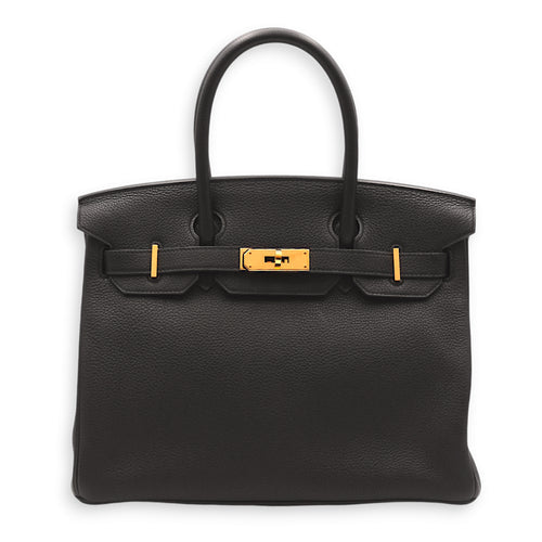 Birkin 30 Black in Togo, Gold hardware