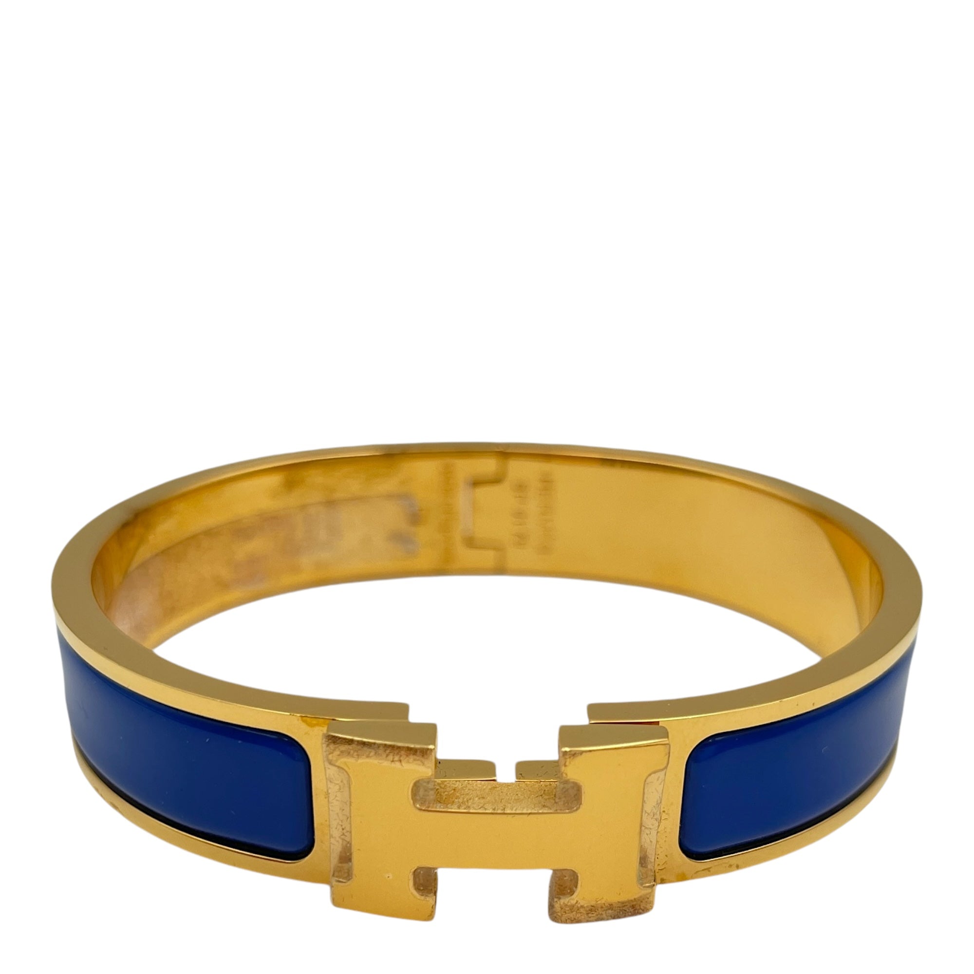 Clic H Blue Drapeau Bracelet, Gold hardware