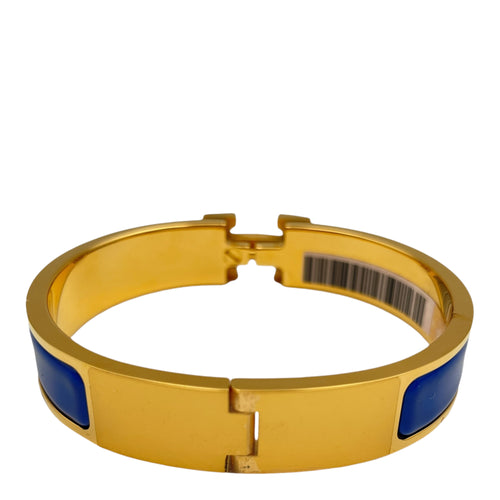 Clic H Blue Drapeau Bracelet, Gold hardware