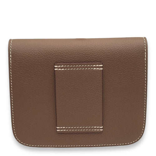 Constance Slim Etoupe Wallet in Evercolor, Gold hardware