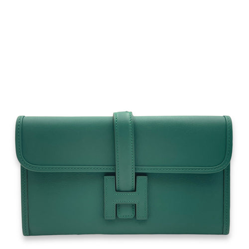 Hermes Jige Duo Malachite Blue Zanzibar Wallet in Swift Palladium hardware Singapore