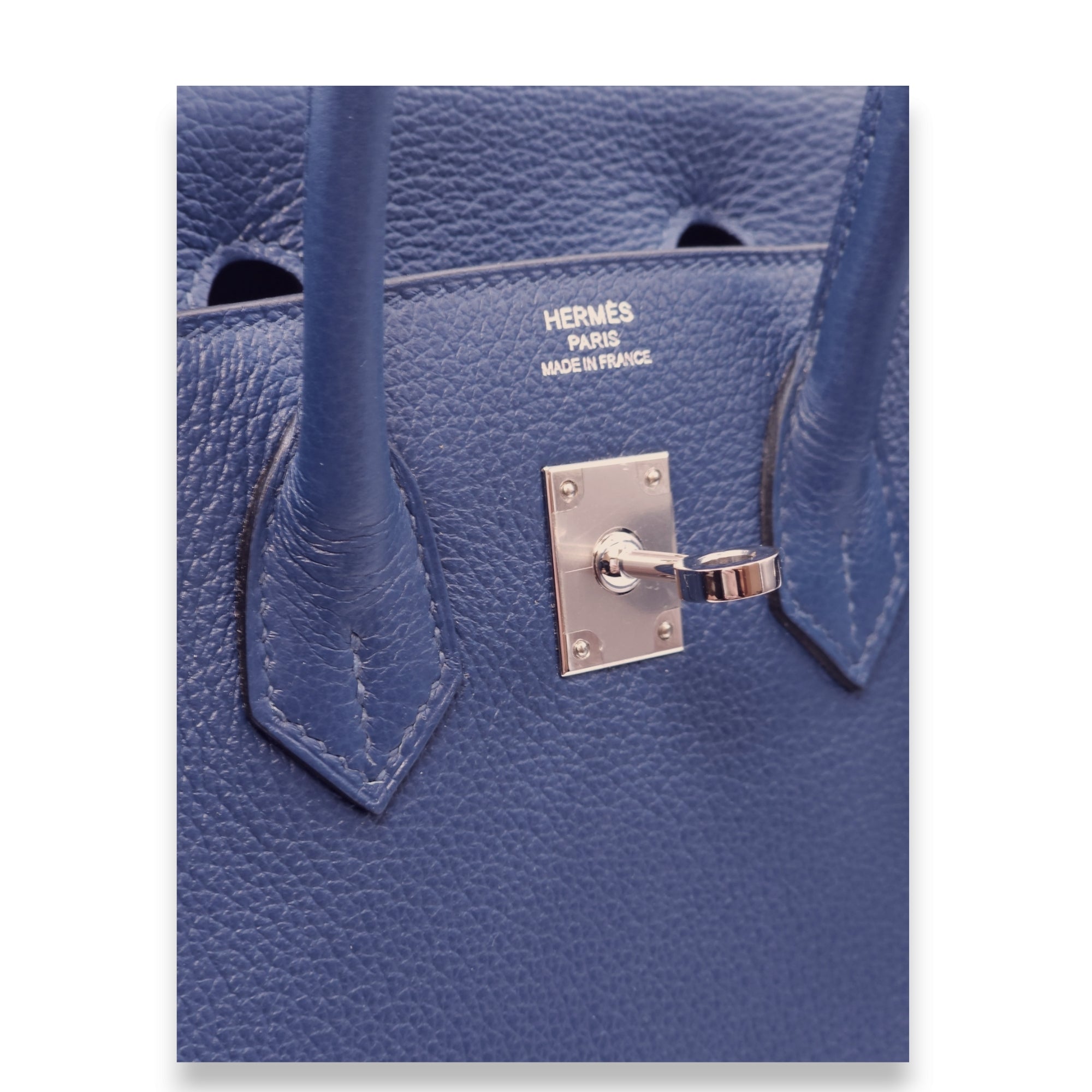 Birkin 25 Deep Blue in Novillo, Palladium hardware