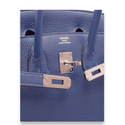 Birkin 25 Deep Blue in Novillo, Palladium hardware