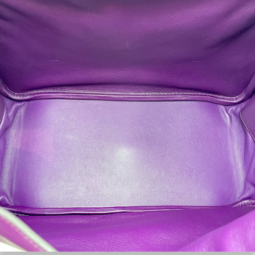 Lindy 30 Ultraviolet in Evercolor, Palladium hardware