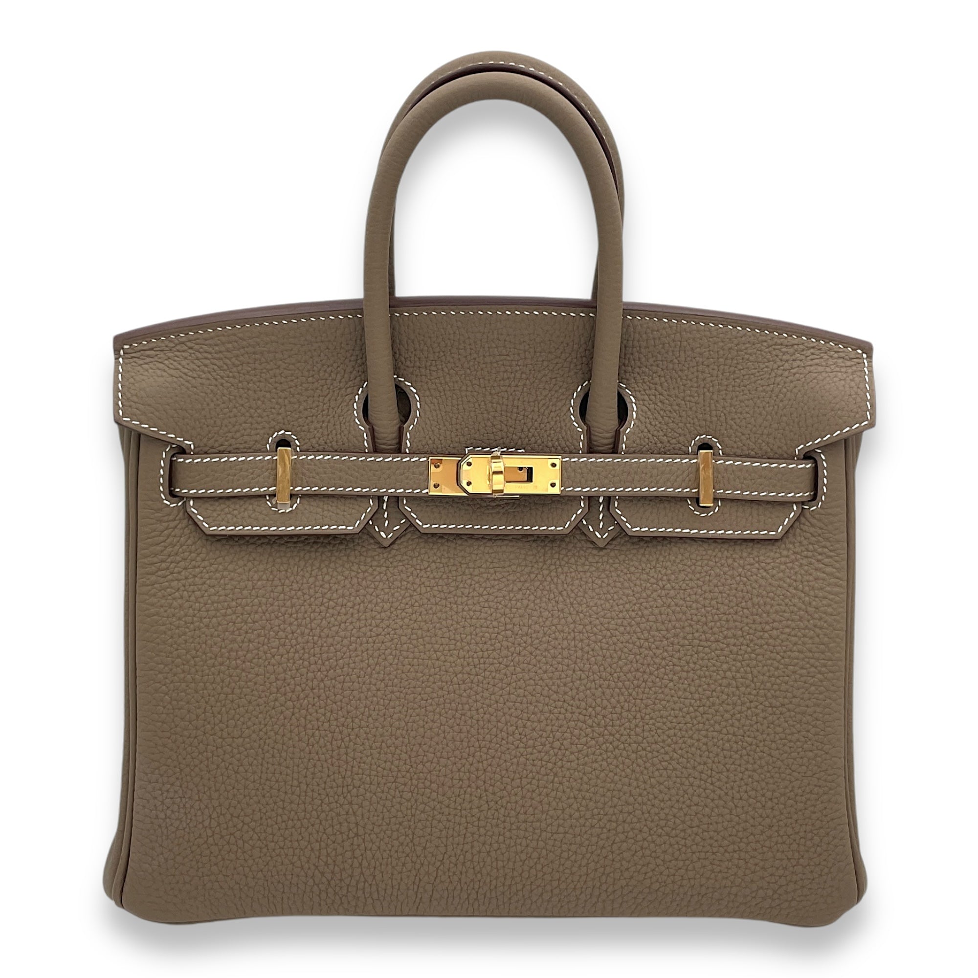 Birkin 25 Etoupe in Togo, Gold hardware