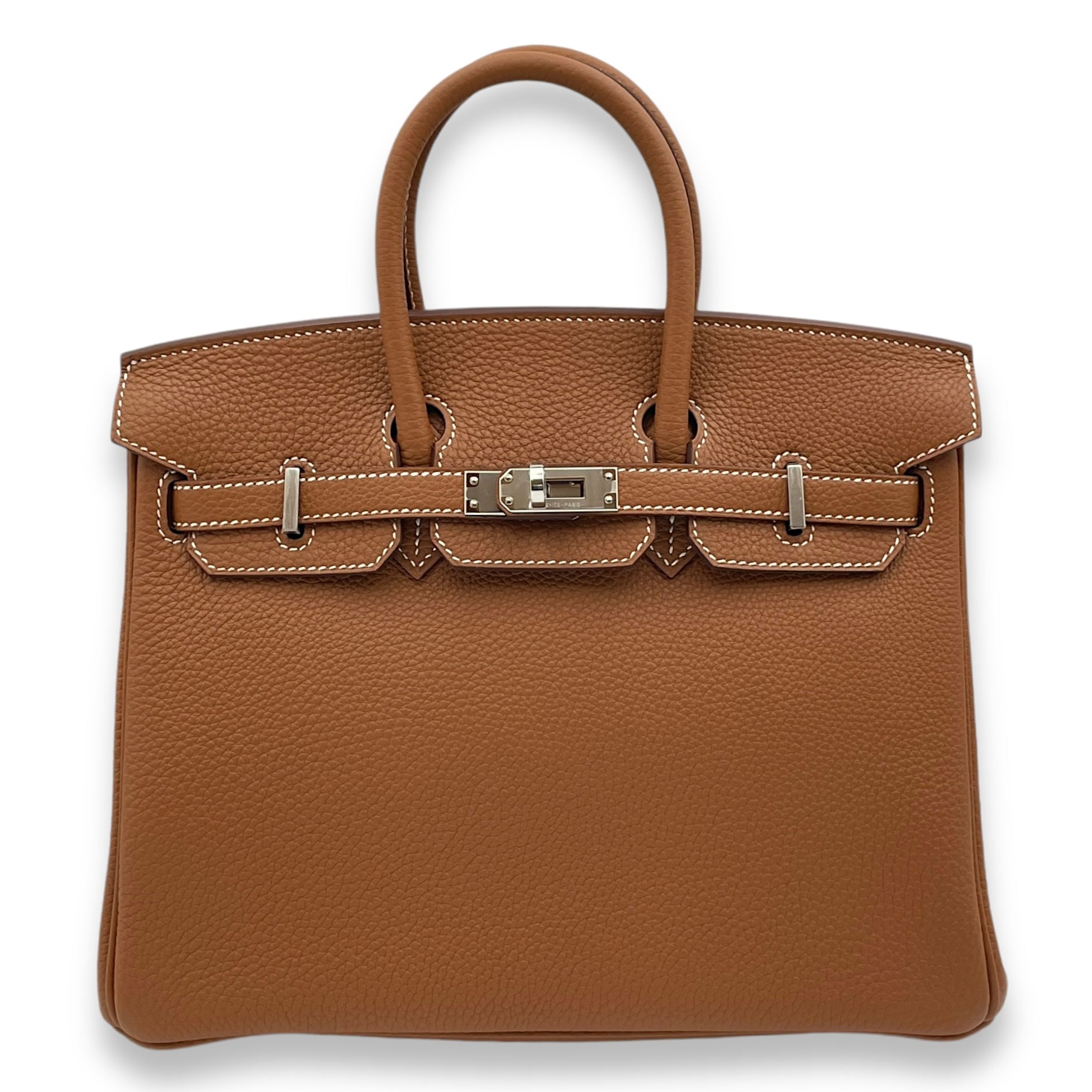 Birkin 25 Gold in Togo, Palladium hardware