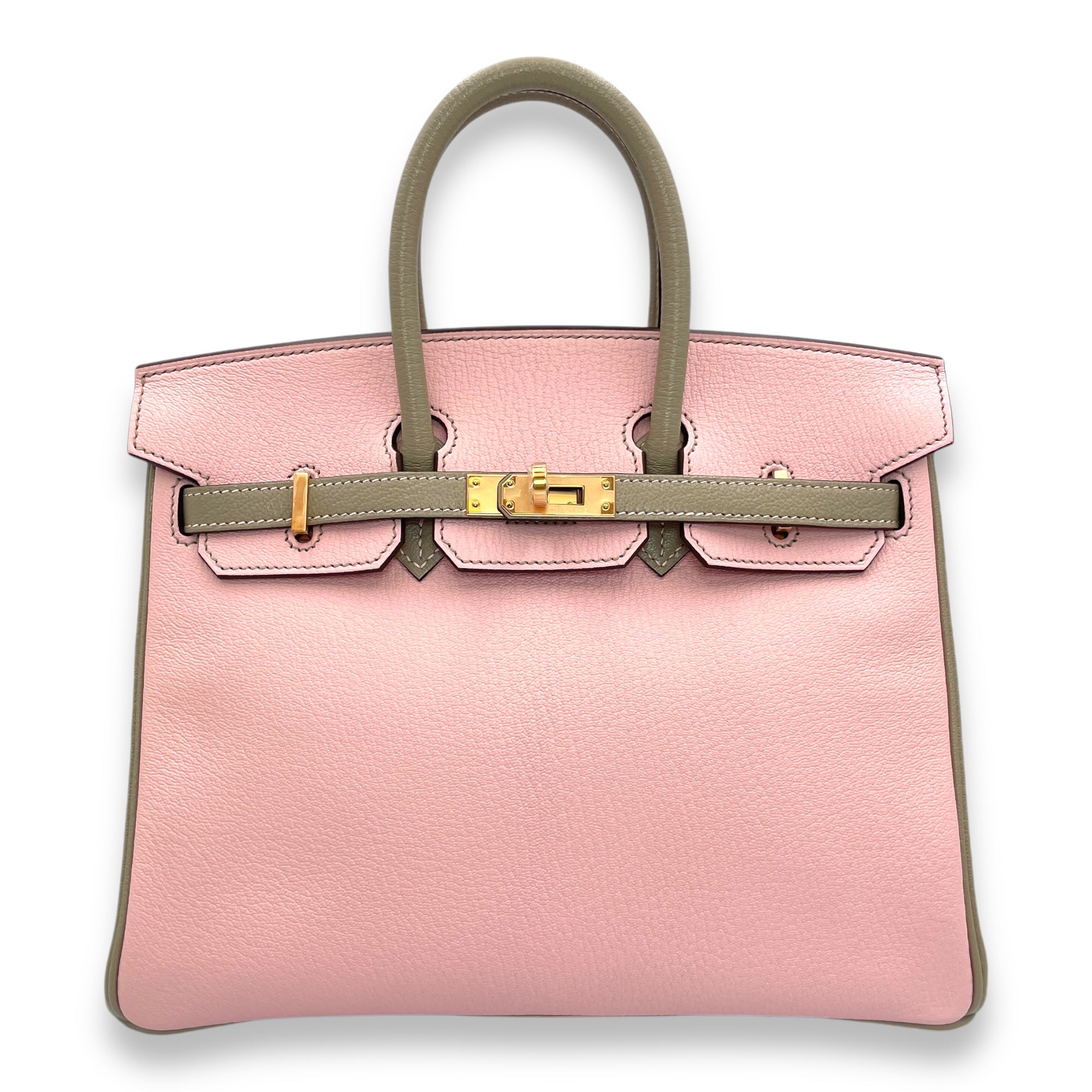 HSS Birkin 25 Rose Sakura/Gris T in Chevre Mysore, Rose Gold hardware