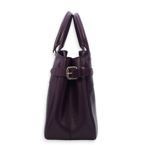 Passy PM Cassis Top Handle Bag in Epi Leather, Palladium hardware