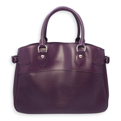 Passy PM Cassis Top Handle Bag in Epi Leather, Palladium hardware