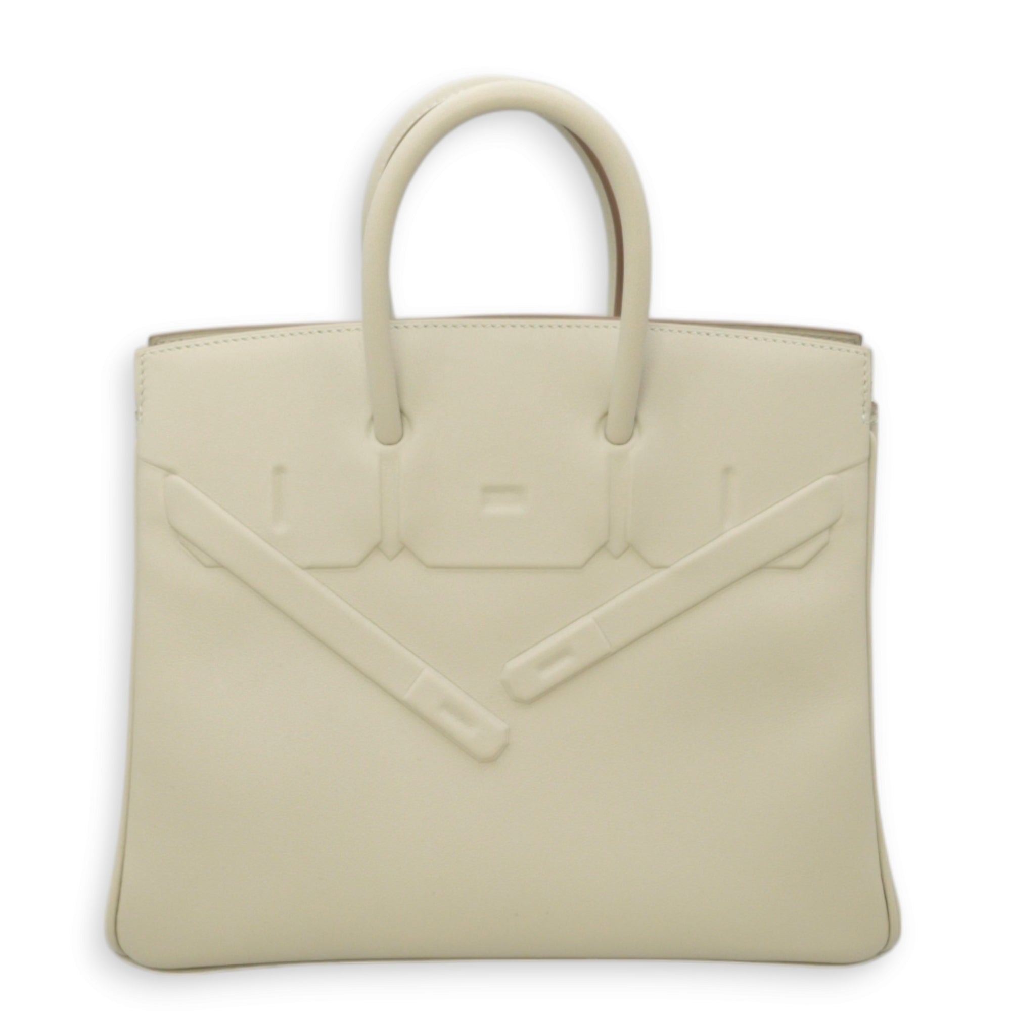 Birkin 25 Gris Perle in Swift, Palladium hardware