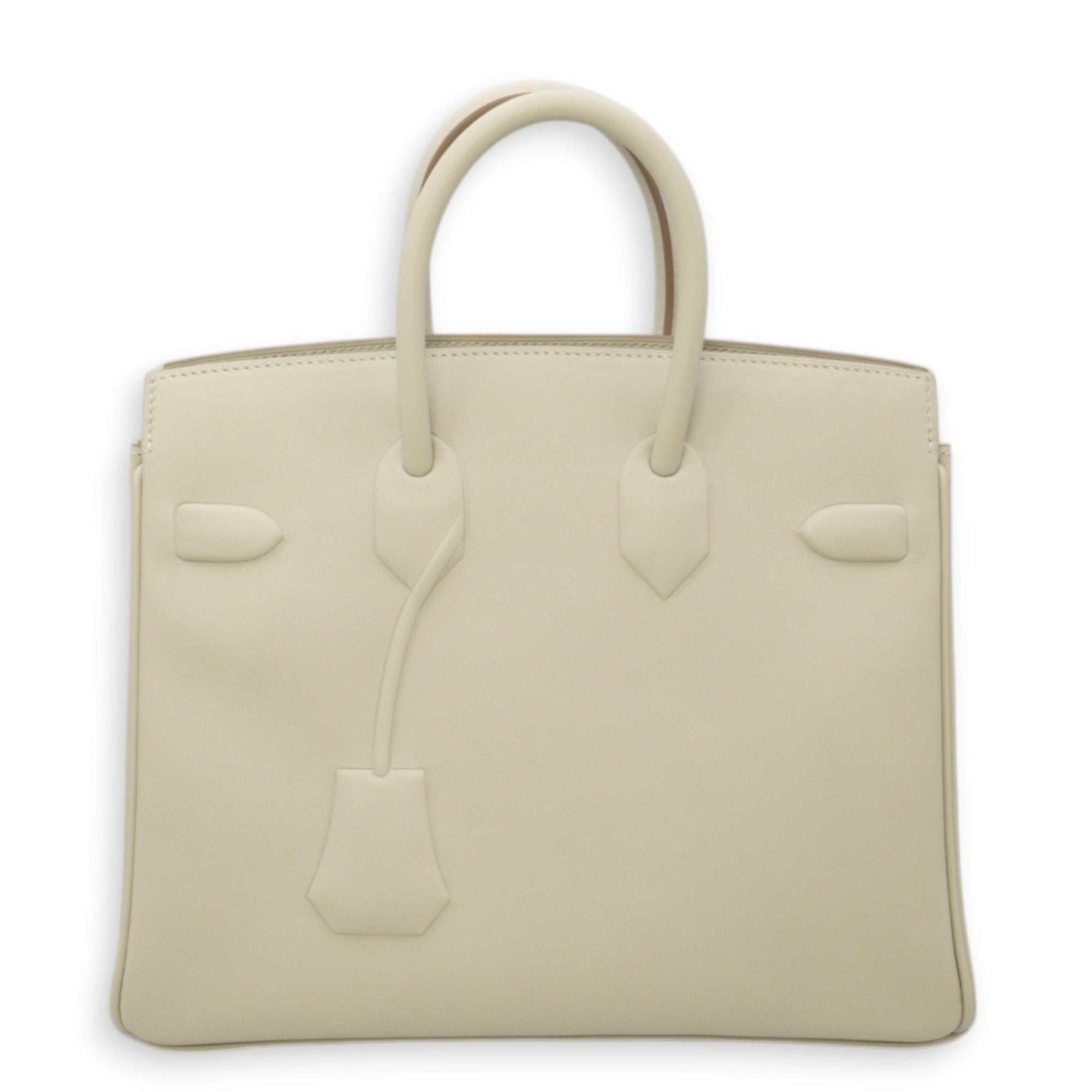 Birkin 25 Gris Perle in Swift, Palladium hardware