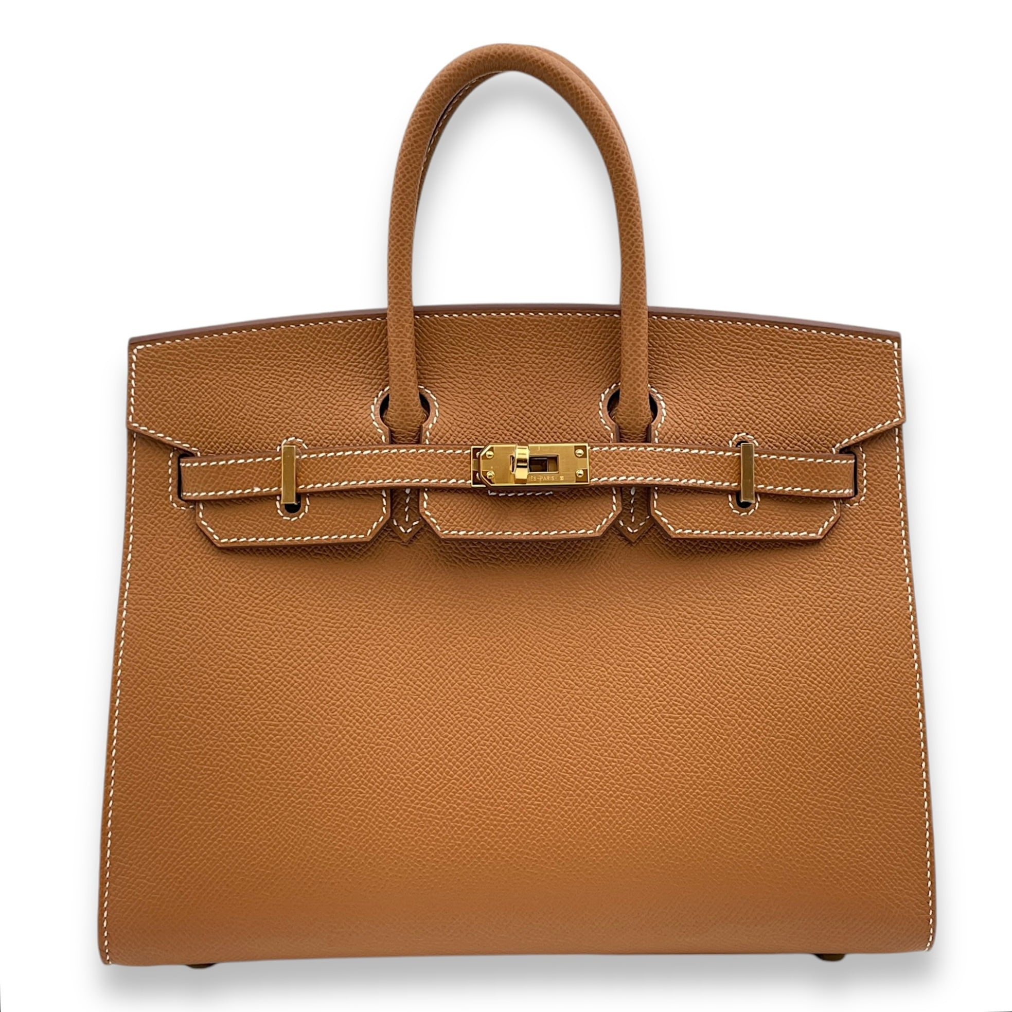 Birkin 25 Gold in Epsom, Gold hardware