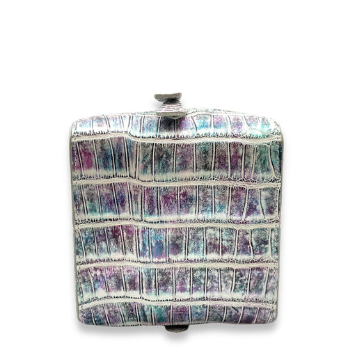Square  PM Rainbow Top Handle Bag in Alligator Palladium hardware CL2406-3025 5