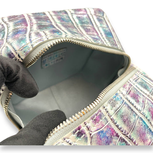 Square  PM Rainbow Top Handle Bag in Alligator Palladium hardware CL2406-3025 6