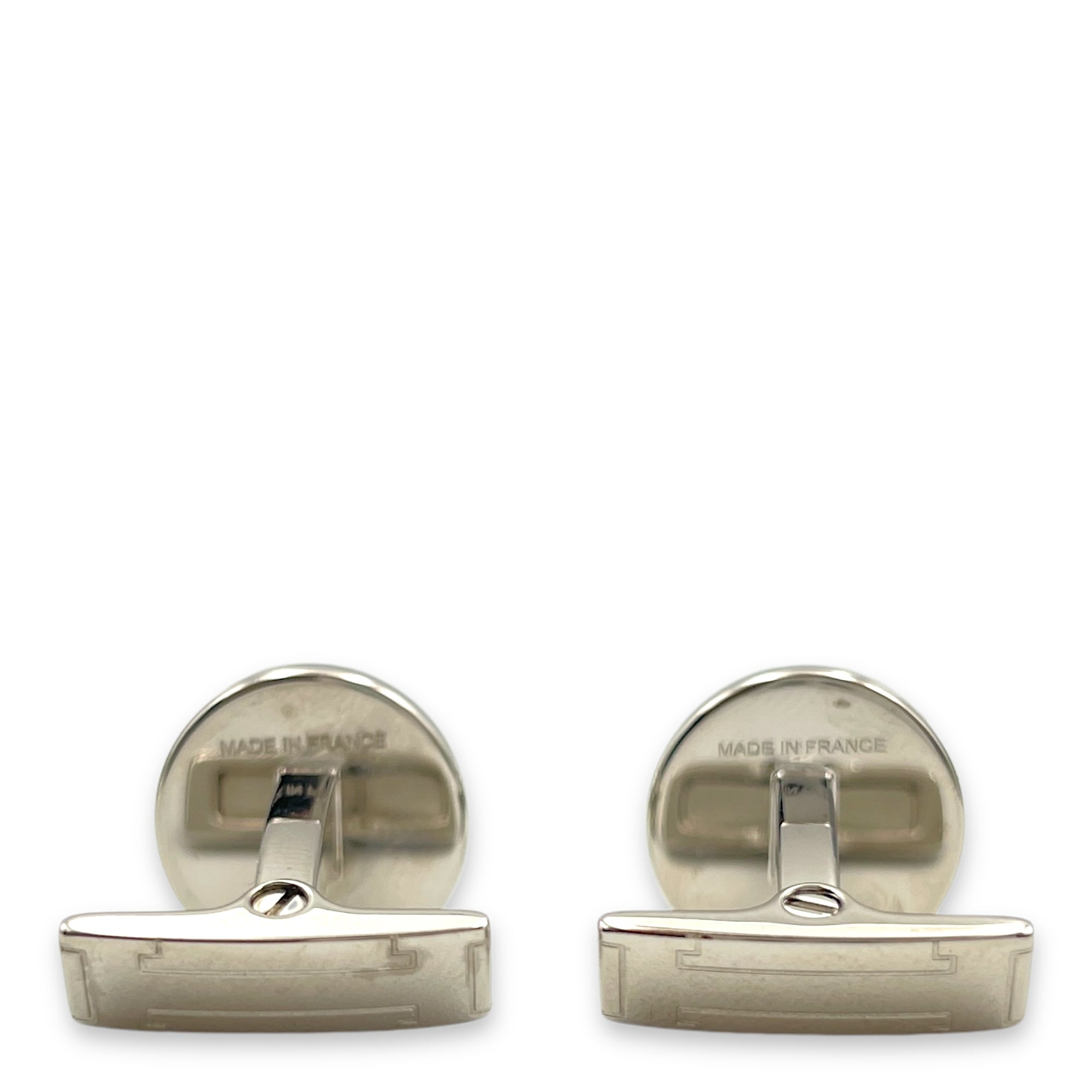 Cheval Cufflinks Lime Costume Jewellery, Palladium hardware