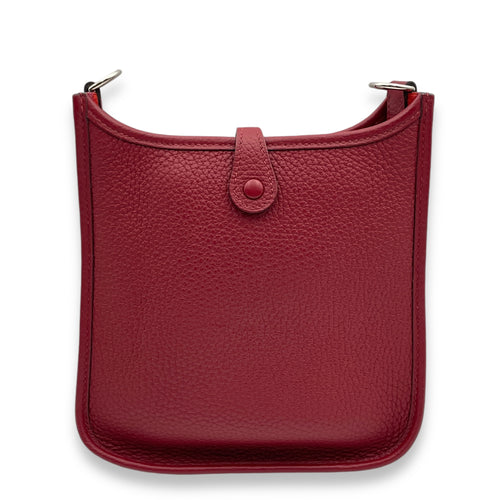 Evelyne Mini Rouge Grenat in Clemence, Palladium hardware