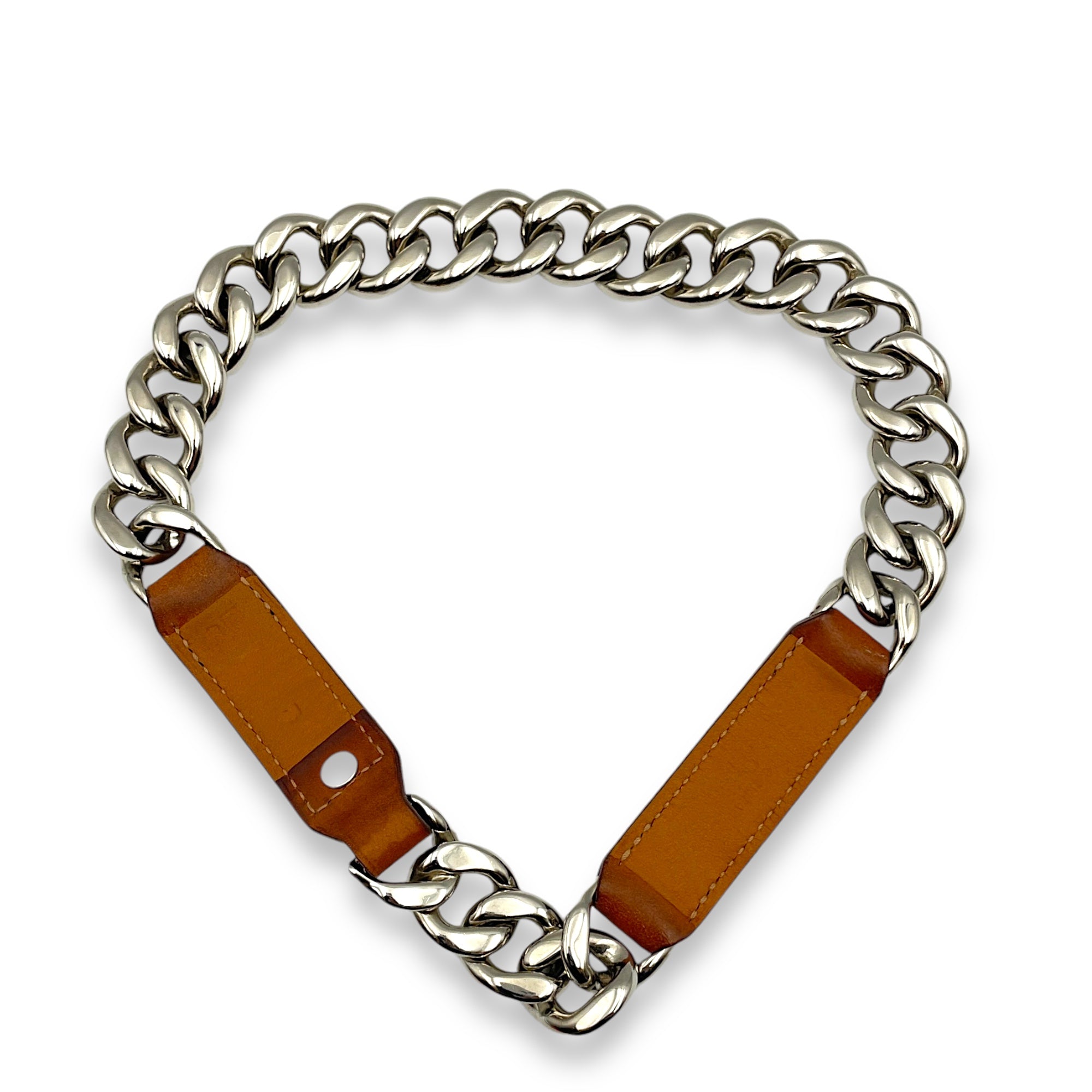 Chaine Medium Naturel Bracelet in Barenia, Palladium hardware