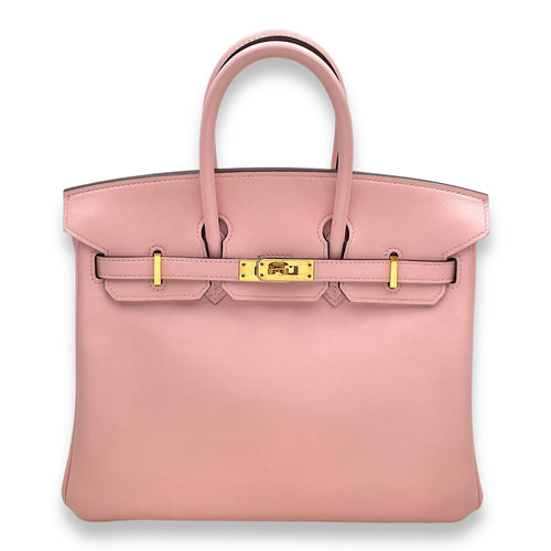 Birkin 25 Rose Sakura in Swift, Gold hardware