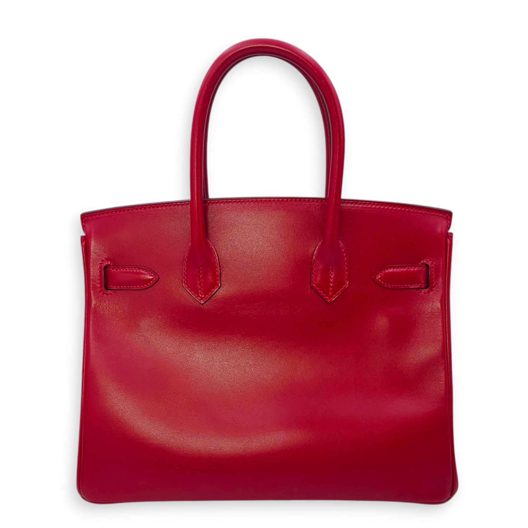 Birkin 30 Rouge in Tadelakt, Gold hardware