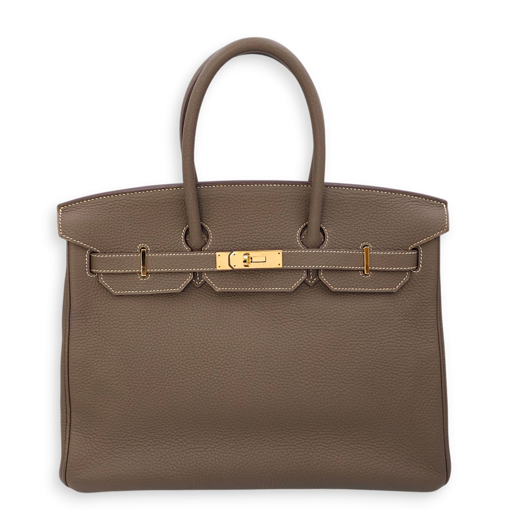 Birkin 35 Etoupe in Togo, Gold hardware