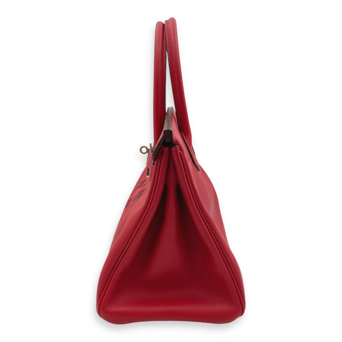 Birkin 30 Rouge Piment/Rouge H/Rouge De Coeur in Swift, Palladium hardware