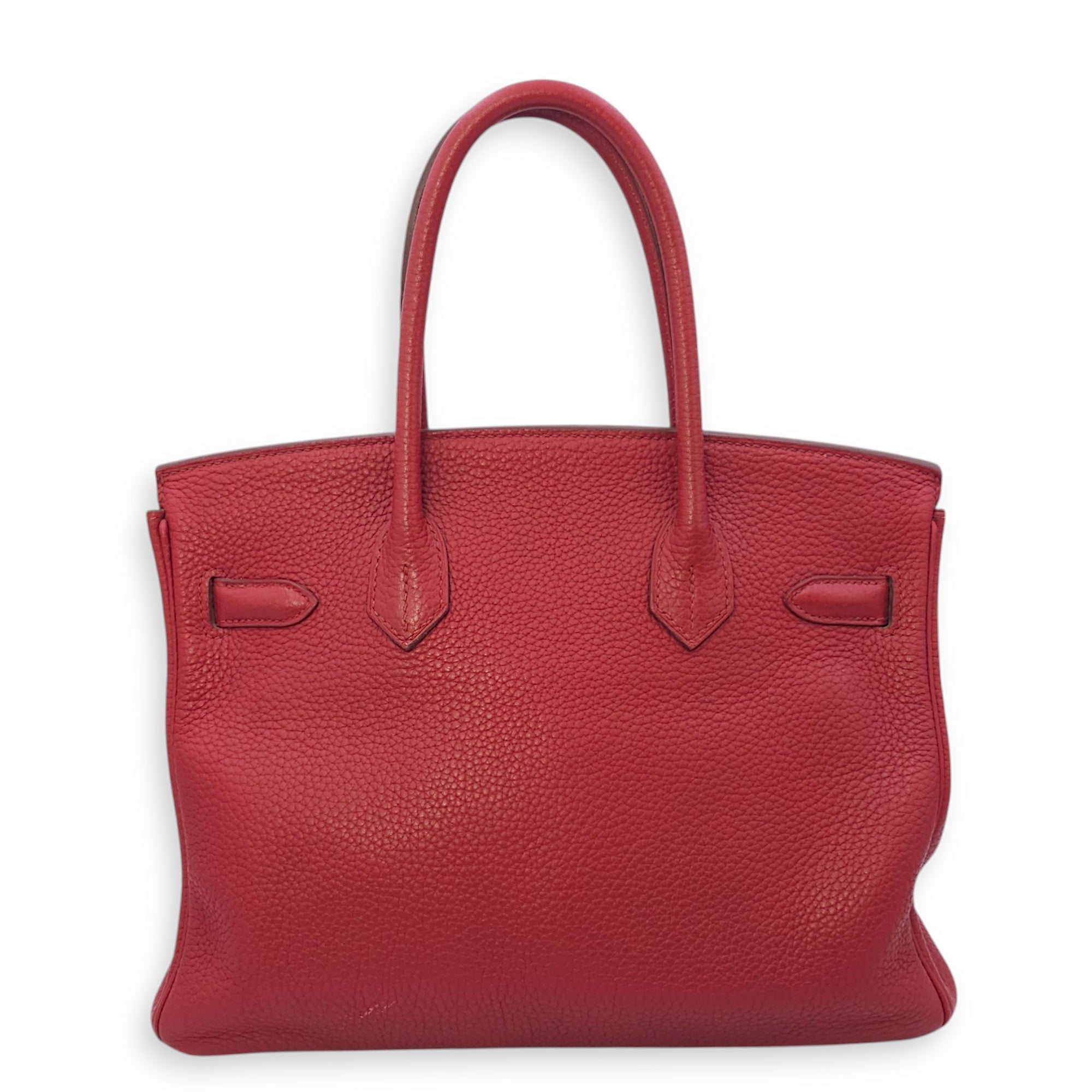 Birkin 30 Rouge Garance in Togo, Gold hardware