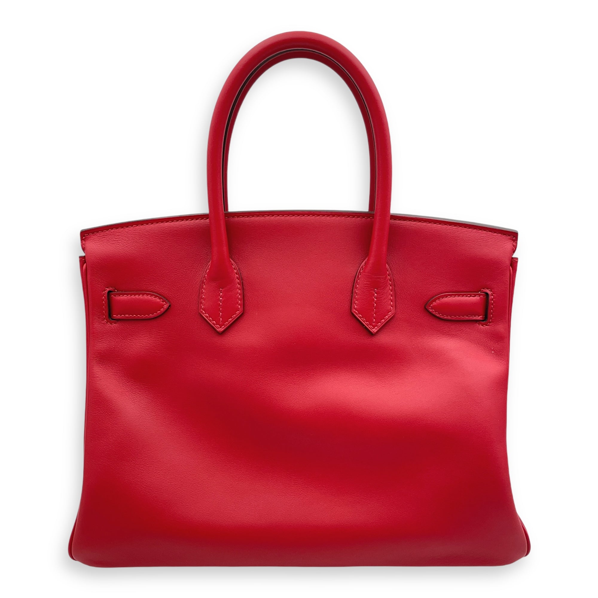 Birkin 30 Rouge Piment/Rouge H/Rouge De Coeur in Swift, Palladium hardware