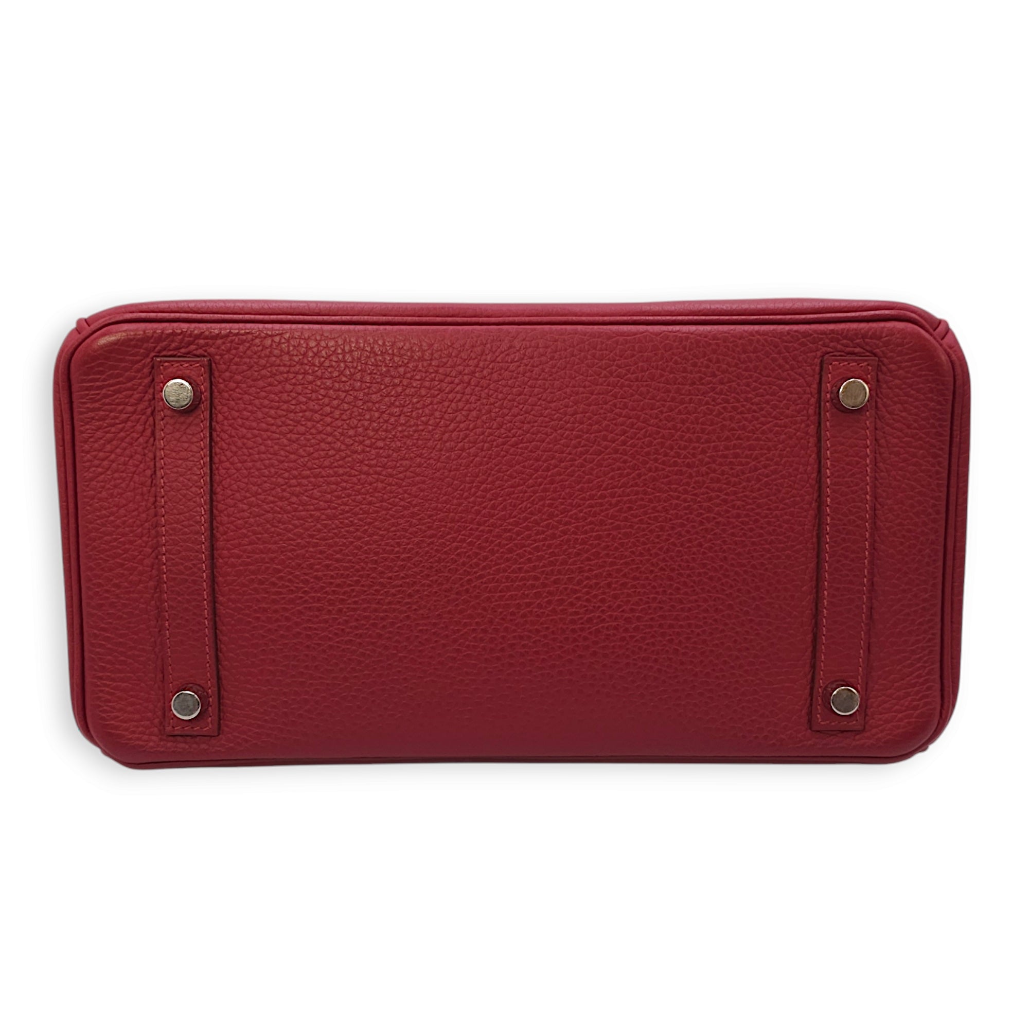 Birkin 30 Rouge Garance in Clemence, Palladium hardware